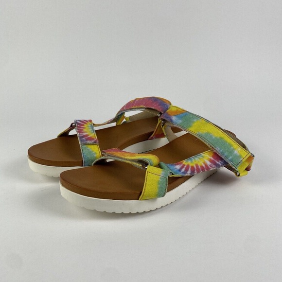 Jellypop Shoes Quests Tie-Dyed Strap Sandals Women Size 9 Pre-Owned - Picture 8 of 14